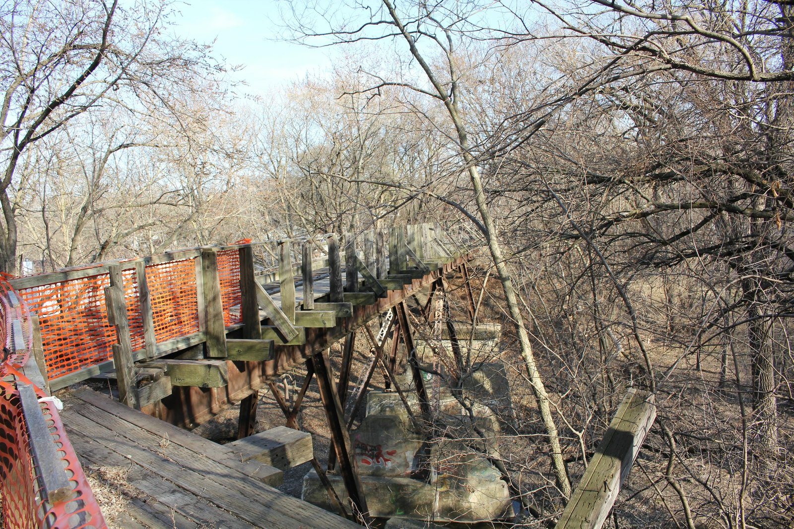 Looking south